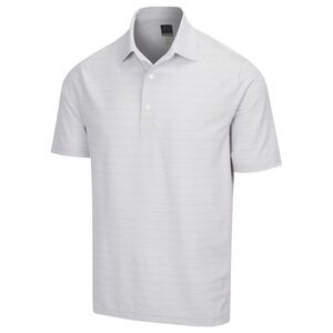 Greg Norman Pro-Series Men Golf Polo Shirt Play Dry Performance Striped Gray/XL